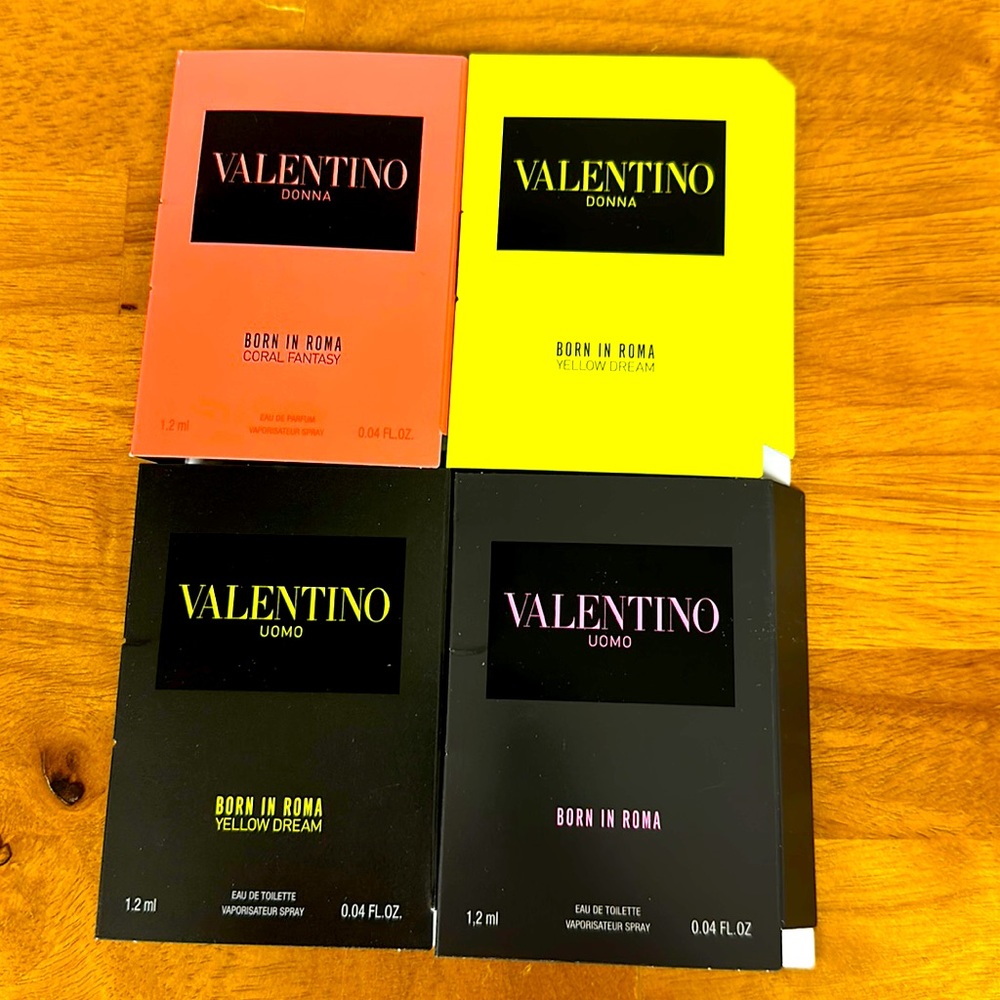 Sample Valentino bundle. Never sprayed or opened four pack.